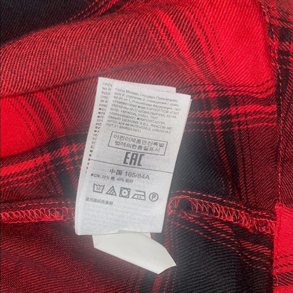 GAP Dress – XS – Red & Black Plaid Shirt Mini Dress